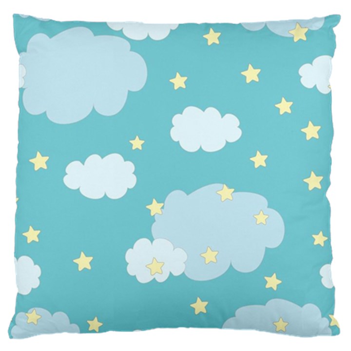 Stellar Cloud Blue Sky Star Standard Flano Cushion Case (Two Sides)