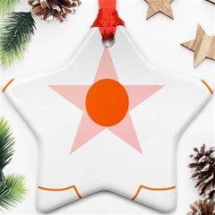 Test Flower Star Circle Orange Ornament (star)