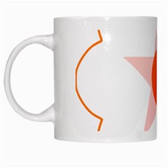 Test Flower Star Circle Orange White Mugs