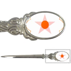 Test Flower Star Circle Orange Letter Openers