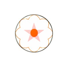 Test Flower Star Circle Orange Hat Clip Ball Marker