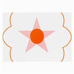 Test Flower Star Circle Orange Large Glasses Cloth by Mariart