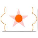 Test Flower Star Circle Orange Large Doormat  30 x20  Door Mat