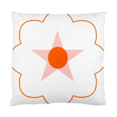 Test Flower Star Circle Orange Standard Cushion Case (two Sides) by Mariart