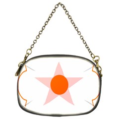 Test Flower Star Circle Orange Chain Purses (two Sides) 