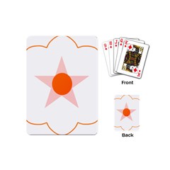 Test Flower Star Circle Orange Playing Cards (mini)  by Mariart