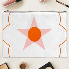 Test Flower Star Circle Orange Cosmetic Bag (xxxl) 