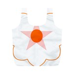 Test Flower Star Circle Orange Full Print Recycle Bags (M)  Front