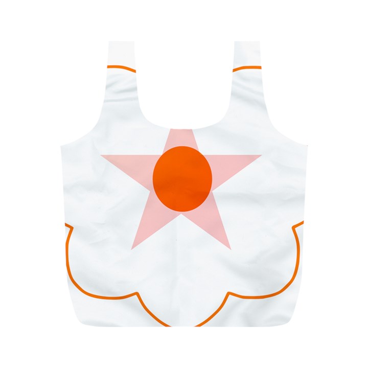 Test Flower Star Circle Orange Full Print Recycle Bags (M) 