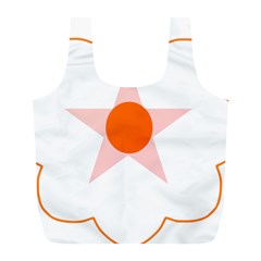 Test Flower Star Circle Orange Full Print Recycle Bags (l)  by Mariart