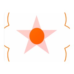 Test Flower Star Circle Orange Double Sided Flano Blanket (mini)  by Mariart