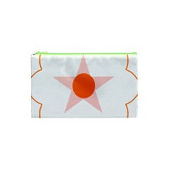 Test Flower Star Circle Orange Cosmetic Bag (xs)