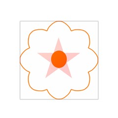 Test Flower Star Circle Orange Satin Bandana Scarf by Mariart