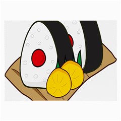 Sushi Food Japans Large Glasses Cloth (2-side) by Mariart