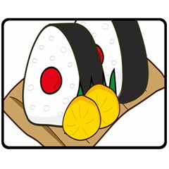 Sushi Food Japans Fleece Blanket (medium)  by Mariart