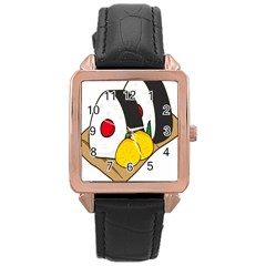 Sushi Food Japans Rose Gold Leather Watch  by Mariart