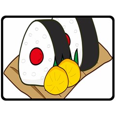 Sushi Food Japans Double Sided Fleece Blanket (large) 