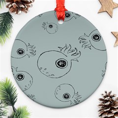 Tiny Octopus Round Ornament (two Sides) by Mariart