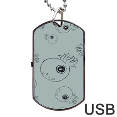 Tiny Octopus Dog Tag Usb Flash (two Sides) by Mariart