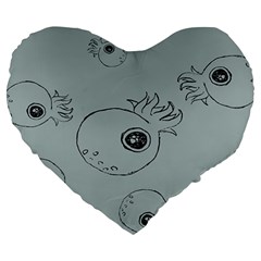 Tiny Octopus Large 19  Premium Heart Shape Cushions by Mariart