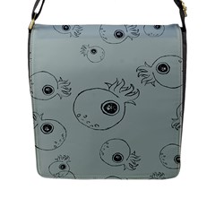 Tiny Octopus Flap Messenger Bag (l)  by Mariart