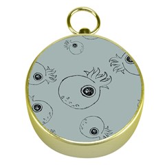 Tiny Octopus Gold Compasses by Mariart