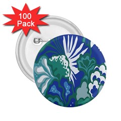 Tropics Leaf Bluegreen 2.25  Buttons (100 pack) 