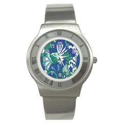 Tropics Leaf Bluegreen Stainless Steel Watch