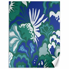 Tropics Leaf Bluegreen Canvas 18  x 24  