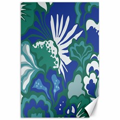 Tropics Leaf Bluegreen Canvas 20  x 30  