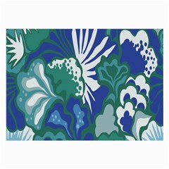 Tropics Leaf Bluegreen Large Glasses Cloth