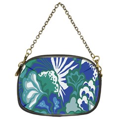 Tropics Leaf Bluegreen Chain Purses (One Side) 