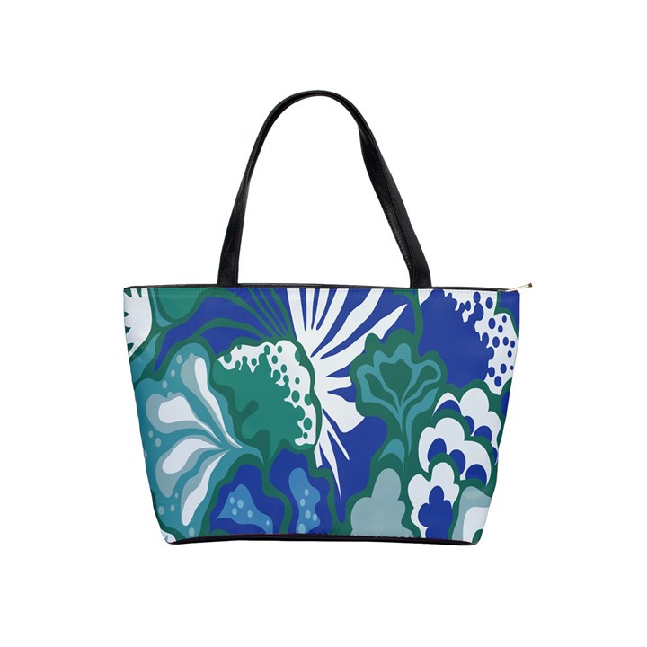 Tropics Leaf Bluegreen Shoulder Handbags