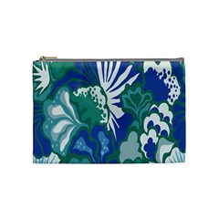 Tropics Leaf Bluegreen Cosmetic Bag (Medium) 