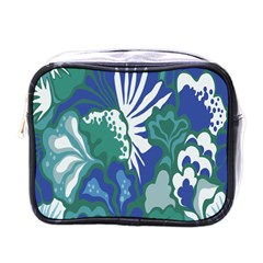 Tropics Leaf Bluegreen Mini Toiletries Bags