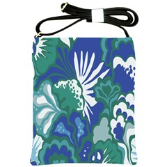 Tropics Leaf Bluegreen Shoulder Sling Bags