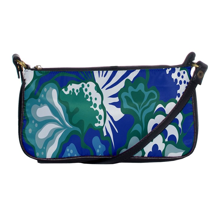 Tropics Leaf Bluegreen Shoulder Clutch Bags