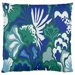 Tropics Leaf Bluegreen Large Cushion Case (Two Sides) Front