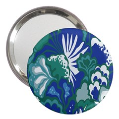 Tropics Leaf Bluegreen 3  Handbag Mirrors