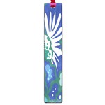 Tropics Leaf Bluegreen Large Book Marks Front