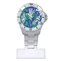 Tropics Leaf Bluegreen Plastic Nurses Watch