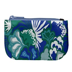 Tropics Leaf Bluegreen Large Coin Purse