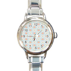 Star Sign Plaid Round Italian Charm Watch