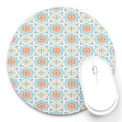 Star Sign Plaid Round Mousepads