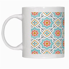 Star Sign Plaid White Mugs by Mariart