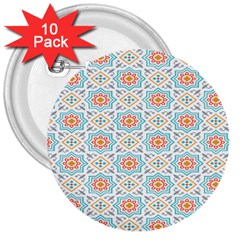 Star Sign Plaid 3  Buttons (10 Pack) 