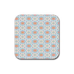 Star Sign Plaid Rubber Coaster (square) 