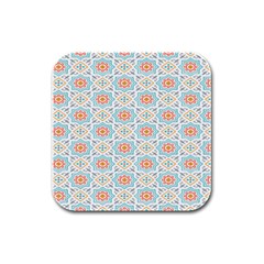 Star Sign Plaid Rubber Square Coaster (4 Pack)  by Mariart