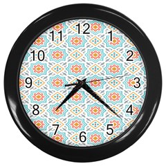 Star Sign Plaid Wall Clocks (black) by Mariart