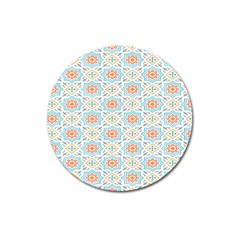 Star Sign Plaid Magnet 3  (round)